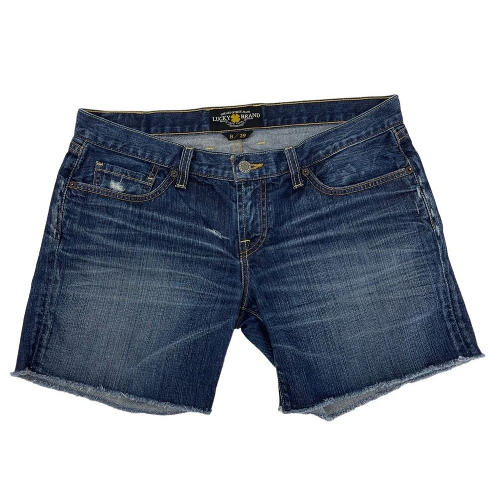 Lucky Brand Distressed Denim Jean Cut Off Shorts Size 8/29 Summer